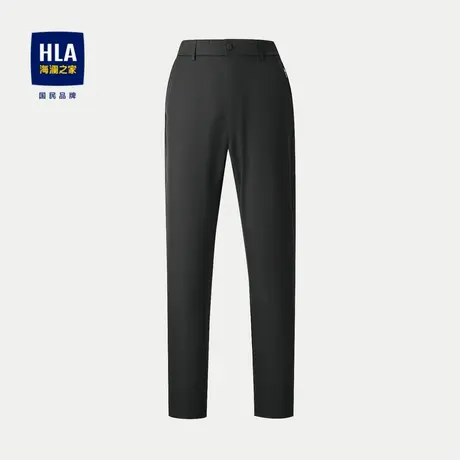 HLA/海澜之家商务绅士休闲裤2024春夏新款中腰四面弹直筒裤子男图片