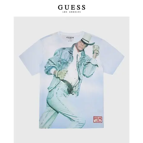 GUESS男士潮流时尚宽松街头涂鸦炫酷舒适短袖T恤-M2BI0UKBDK4商品大图
