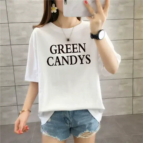 短袖t恤女2023年春夏装新款韩版宽松ins潮学生大码纯棉早春上衣服图片