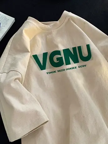 美式复古仿棉短袖t恤女夏季宽松设计感小众ins潮牌港味女装上衣服商品大图