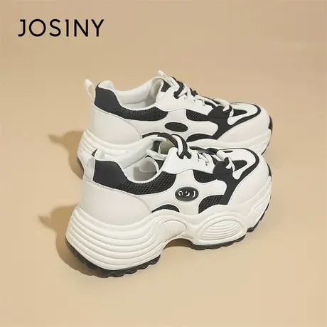 Josiny/卓诗尼厚底老爹鞋女款2024年新款春季百搭炸街休闲运动鞋商品大图