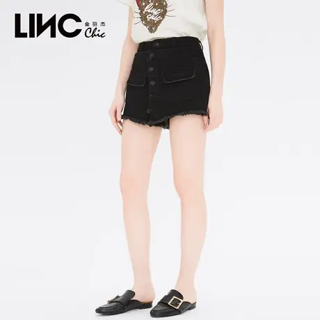 金羽杰LINC2023夏季新款假两件裙裤女士棉质牛仔短裤女922123图片
