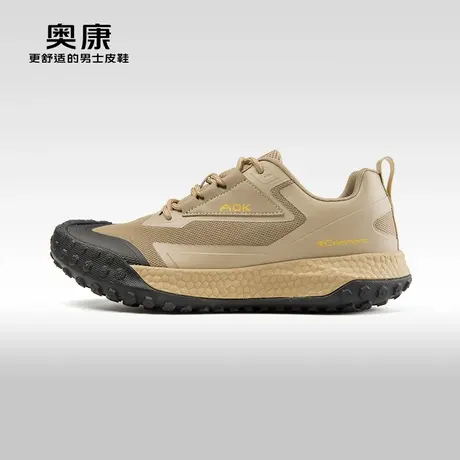 Aokang奥康春秋季新款时尚工装鞋男拼接舒适透气百搭休闲运动鞋商品大图