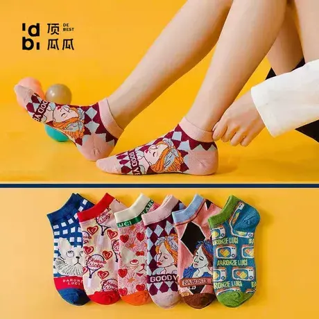 顶瓜瓜洛丽塔袜子女短袜夏季薄款日系学院风甜美百搭低帮浅口船袜商品大图