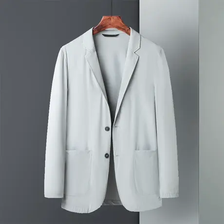 男士轻薄款休闲冰丝防晒西服夏季新款弹力小西装春夏高端单西外套商品大图