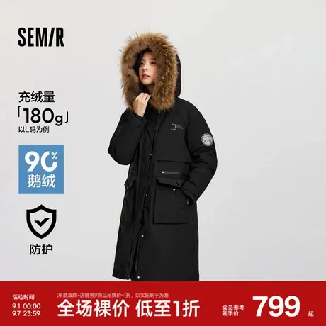 [商场同款]森马中国国家地理系列羽绒服女鹅绒2024冬新款三防外套图片