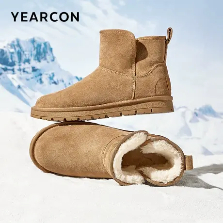 意尔康男鞋冬季男士加绒加厚雪地靴保暖棉鞋男款高帮靴子户外防寒图片