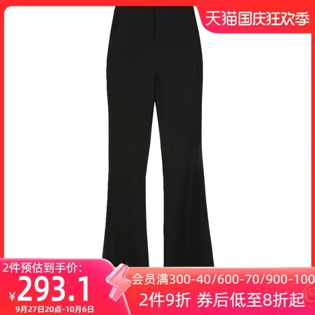 欧洲站2023新款女裤西装裤欧货黑色裤子女显瘦百搭直筒高腰微喇裤图片