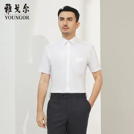 【商场同款】雅戈尔男士短袖衬衫夏季新款官方商务休闲衬衫S3545商品大图