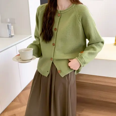 开衫毛衣外套女秋冬2023新款日系慵懒宽松爆款加厚针织上衣女外穿图片