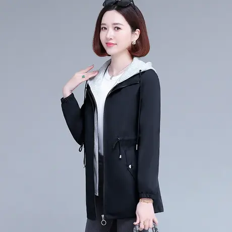 恋上17号恋上17号连帽女士短外套女春秋新款女装2023年秋装小夹克图片