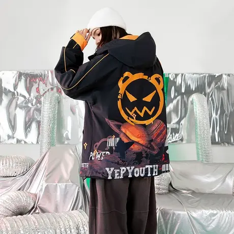 yep潮牌外套女春秋ins超火oversize宽松小众夹克春秋上衣商品大图