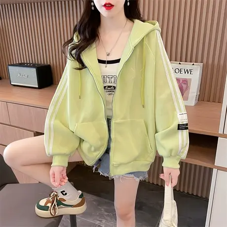 早秋棒球服外套女春秋季韩版宽松大码初秋小个子薄款百搭开衫卫衣商品大图