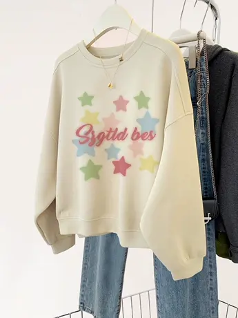 欧美hiphop卫衣女美式复古秋冬外套潮ins大码加绒山东即墨上衣服商品大图