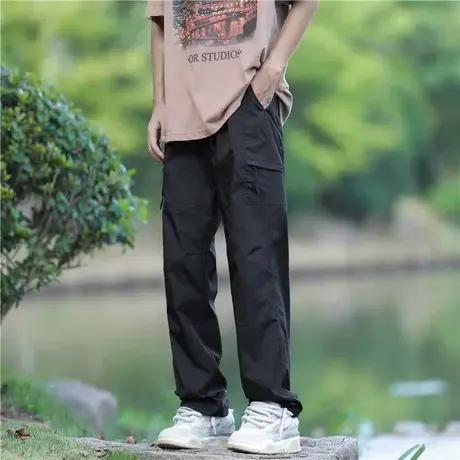 美式冲锋裤男款秋季速干伞兵裤子vibe高街潮牌工装裤直筒休闲长裤商品大图