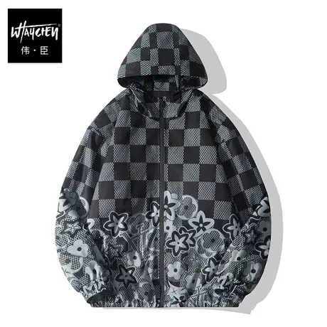 伟臣2022秋冬新品大码男士棉服肥佬加肥加大宽松连帽棉衣薄棉服图片