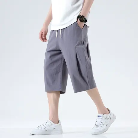 夏季2023新款男短裤宽松直筒加肥加大码青年五分裤沙滩休闲裤子潮商品大图