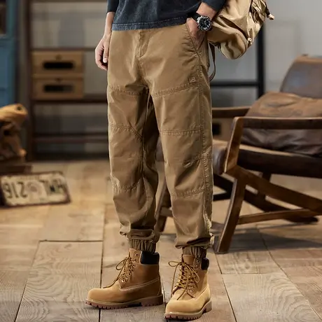秋冬时尚潮流裤子男款百搭工装裤直筒休闲裤宽松舒适大码工装裤商品大图
