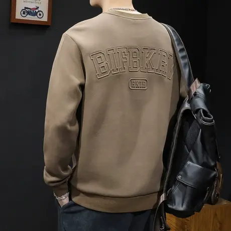 美式卫衣男秋冬款潮牌男款大码冬季2023新款男士加肥加大上衣长袖商品大图