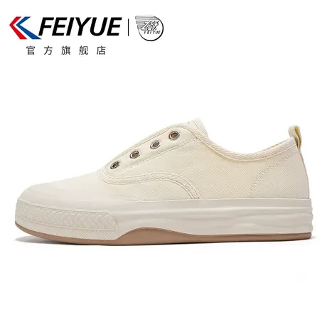feiyue/飞跃一脚蹬帆布鞋2023春夏新款简约百搭小白鞋透气女鞋885商品大图