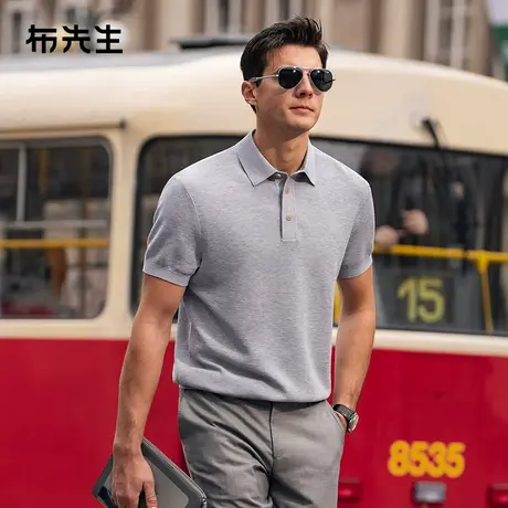 MrBu布先生珠地网眼吸湿排汗男款t恤2025夏季100%棉Polo衫AT16087商品大图