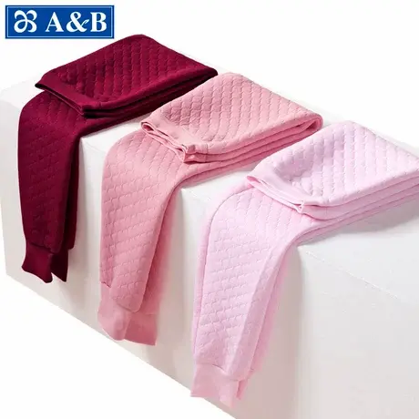 AB秋裤女士纯棉保暖单件三层加厚加大宽松中老年高腰秋冬女打底裤商品大图
