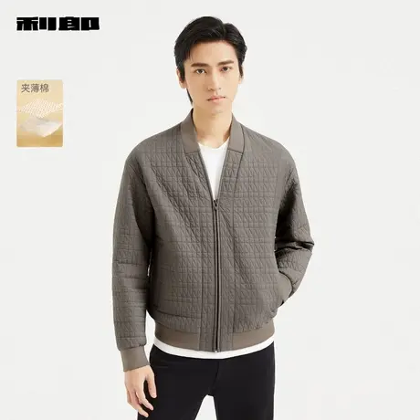 【夹薄棉】利郎官方 短款夹克男士商务休闲V领2025秋季新款外套男商品大图