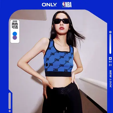 【ONLY奥莱】夏季NBA联名短款性感修身U领背心针织衫女商品大图