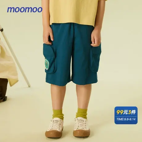 美特斯邦威休闲短裤男童春秋季纯棉时尚舒适多功能针织裤商品大图