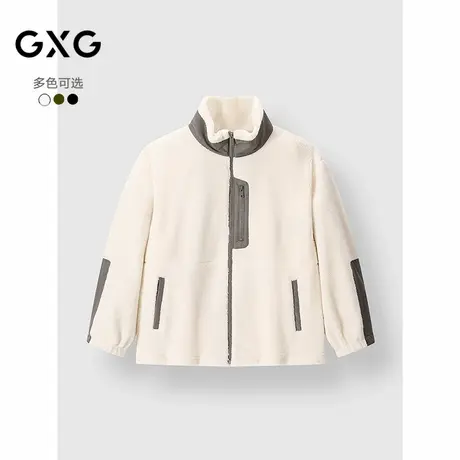 GXG男装 多色仿羊羔毛户外口袋设计保暖夹克外套 2024冬季品图片