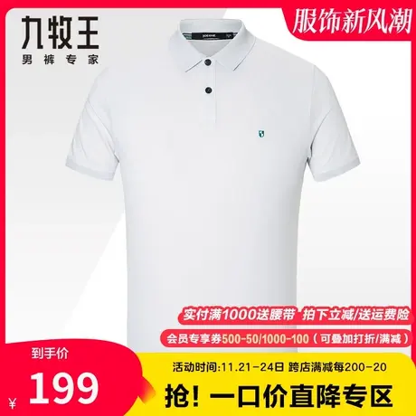 【翻领polo衫特价福袋】九牧王断码清仓短袖t恤男 夏季休闲爸爸装商品大图