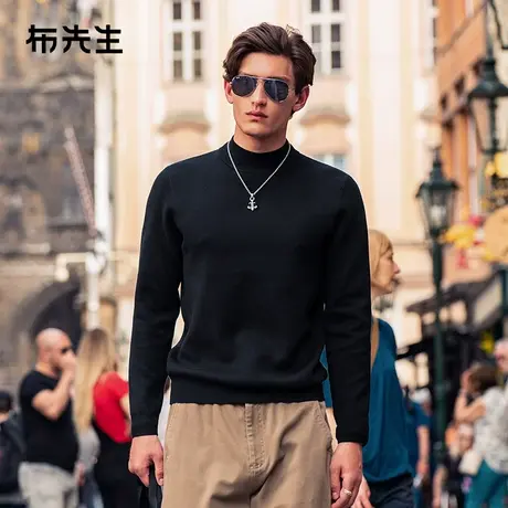 MrBu布先生亲肤柔软男款毛衣秋冬中高领加厚保暖内搭BT12266图片