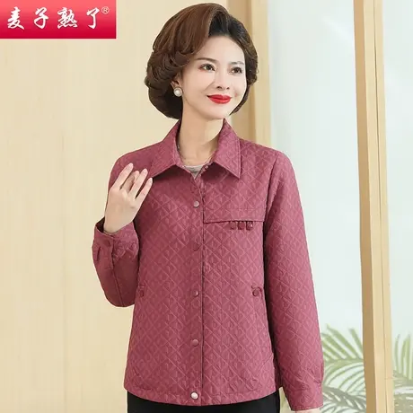 妈妈秋装2023新款外套短款洋气质外套春秋小个子上衣中老年女装商品大图