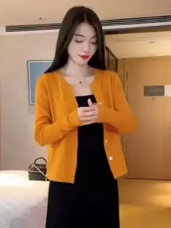 时尚休闲长袖针织开衫2023新款设计感小众气质外套春秋百搭上衣女商品大图