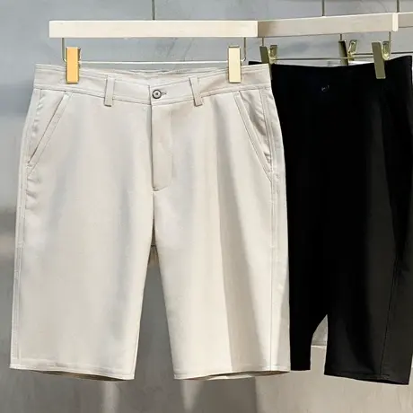 休闲短裤男夏季薄款沙滩裤子男韩版潮流直筒修身五分裤高端小西裤图片