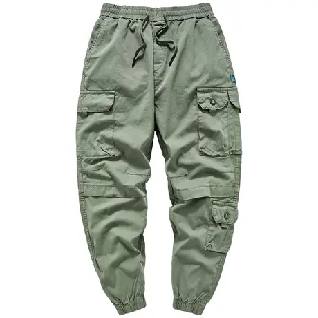 VIP多口袋工装裤男2025新款抽绳束脚裤日系复古宽松百搭休闲裤子商品大图