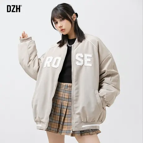 男女同款棒球服棉衣外套男冬季加厚潮牌情侣装2023新款棉服设计感商品大图