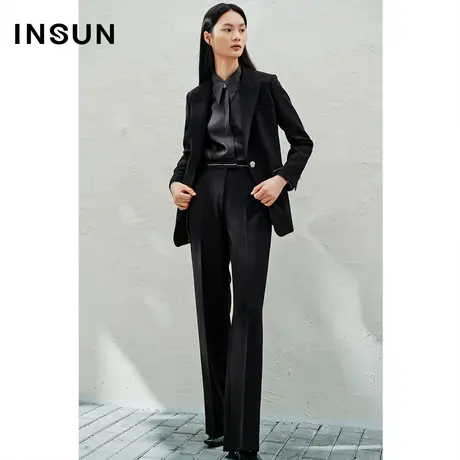 INSUN恩裳春季四面弹收腰X型可机洗西装外套图片