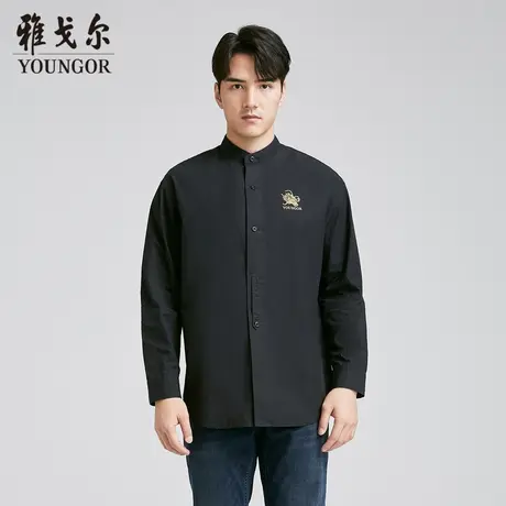 【商场同款】雅戈尔男士长袖衬衫新款官方商务休闲上班穿衬衫男图片