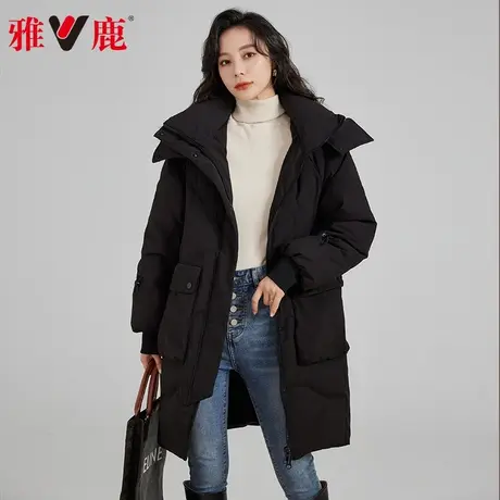 V/雅鹿羽绒服2024年新款反季节女中长款冬季休闲时尚外套图片