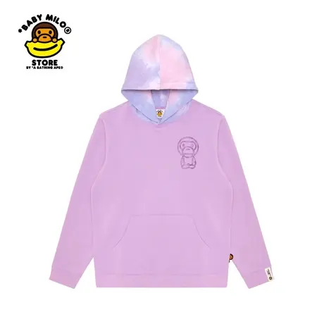 BABY MILO STORE秋冬卡通图案印花扎染连帽厚款卫衣3023XAJ商品大图