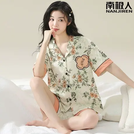 夏季睡衣女夏款纯棉夏天女士短袖雅韵家居服套装女款2024新款春款商品大图