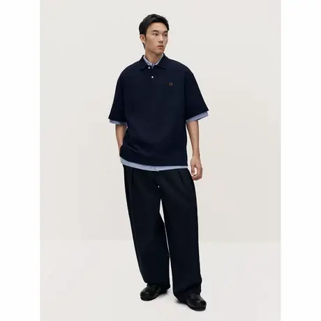 TRENDIANO纯棉POLO衫男士短袖POLO领T恤1SM1020100商品大图