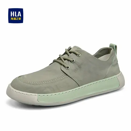 HLA/海澜之家男鞋新款春季复古透气百搭休闲布鞋轻便软底舒适厚底商品大图