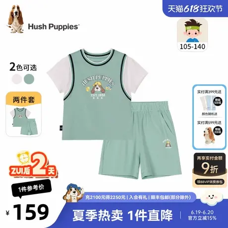 暇步士童装男童套装2025夏装新款小童运动两件套儿童宝宝短袖短裤商品大图
