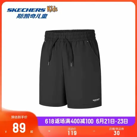 Skechers斯凯奇儿童夏季舒适精选系列梭织短裤儿童中性潮流短裤商品大图