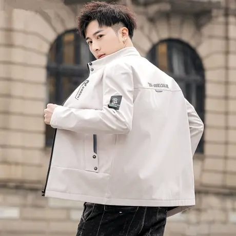 秋季外套男春秋款2023年新款春季夹克男立领上衣潮流青年男士秋装商品大图