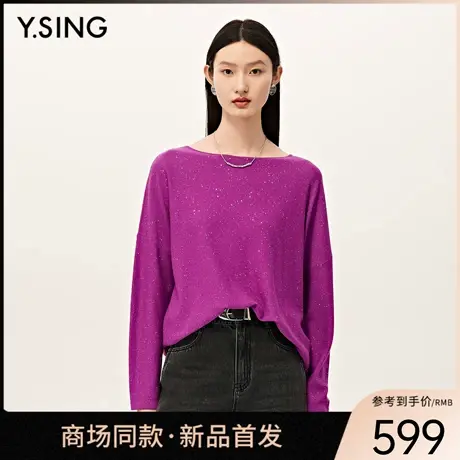 【商场同款】Y.SING衣香丽影2025秋细闪套头衫150729016图片