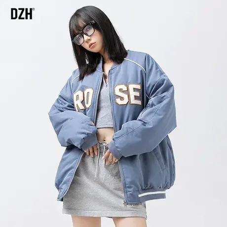 情侣棉服男款冬季加厚潮牌棒球服棉衣外套宽松男女同款棉袄情侣装商品大图