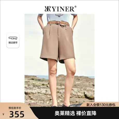 YINER音儿女装2022夏季新款复古工装风五分裤休闲裤商品大图